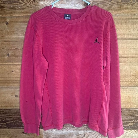 Jordan Other - Y2K Jordan red long sleeve thermal shirt Size L